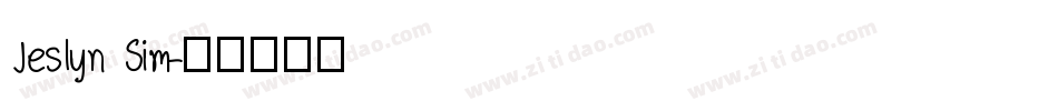 Jeslyn Sim字体转换